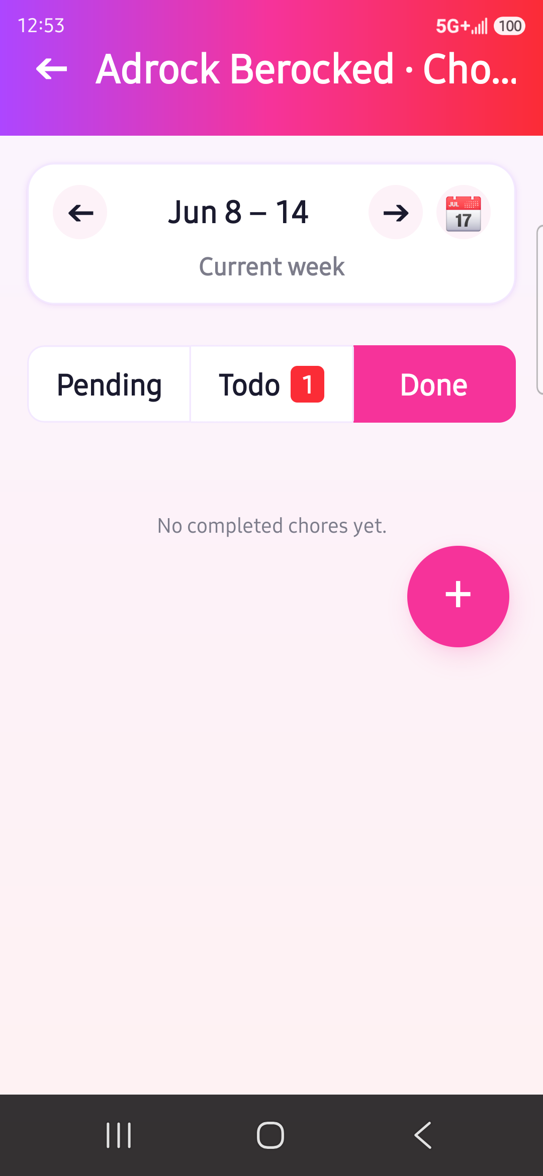 Manager reviews pending chores